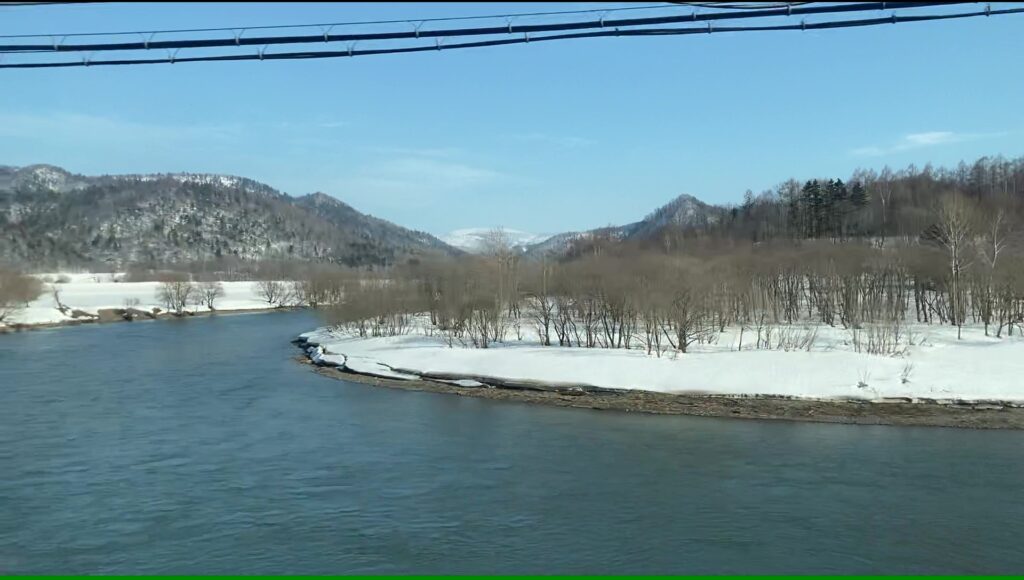 蛇行する天塩川