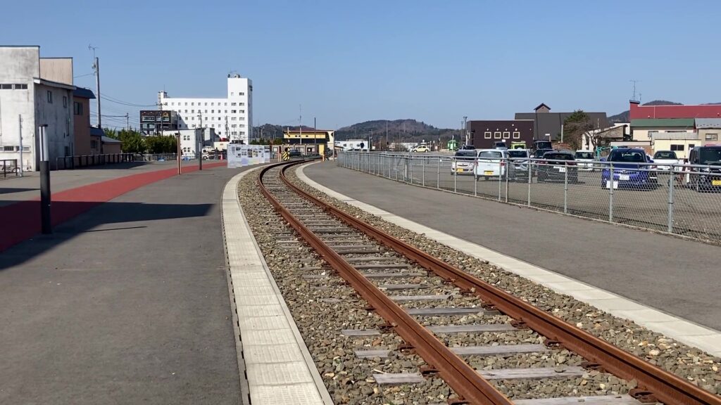 旧小坂鉄道の廃線跡