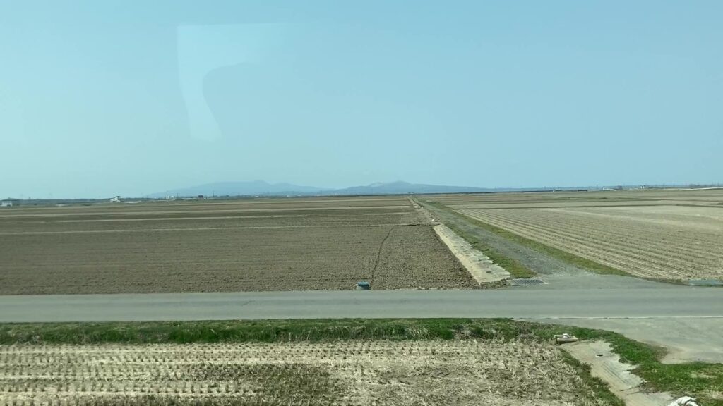 八郎潟近辺の田園風景