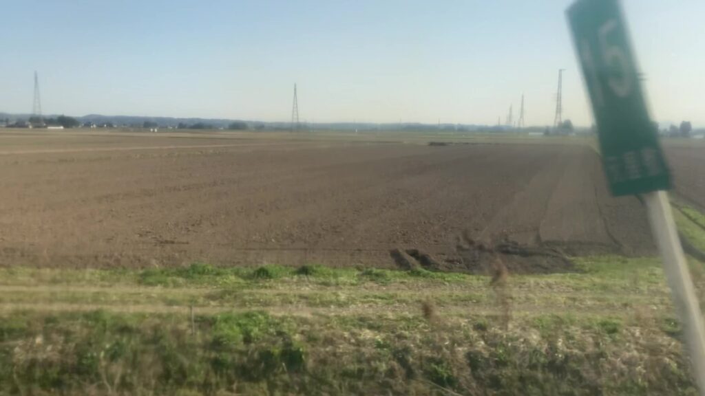 陸羽東線から見る田園風景