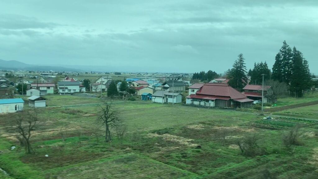 会津盆地を眺める(喜多方・山都駅間)