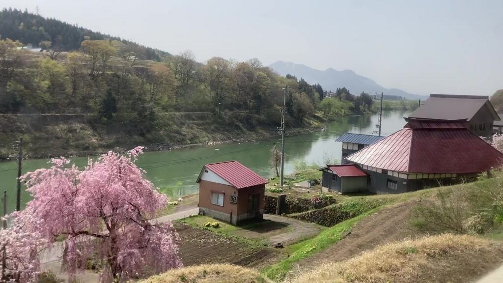 集落と川