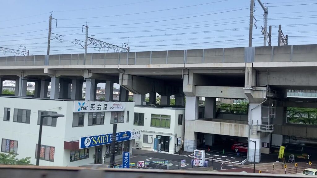 武蔵浦和駅付近の東北新幹線と埼京線の高架