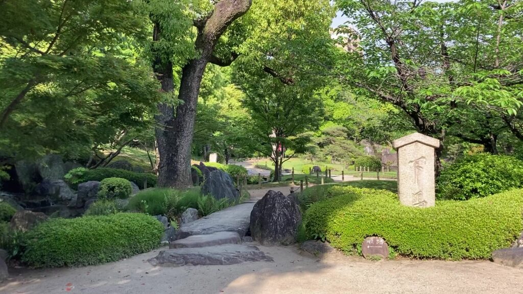 極楽浄土の庭の入口付近