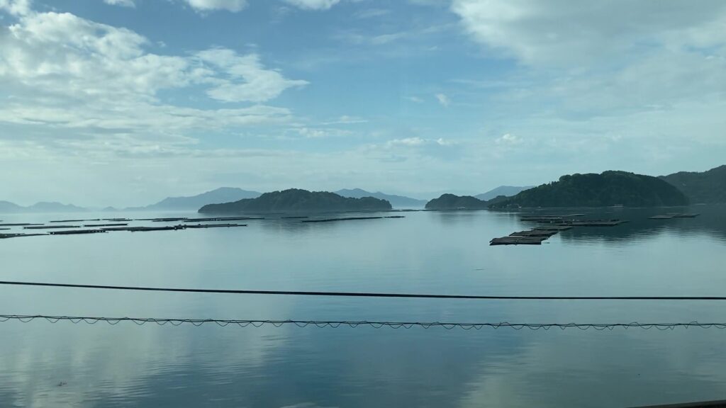 瀬戸内海のカキ養殖場