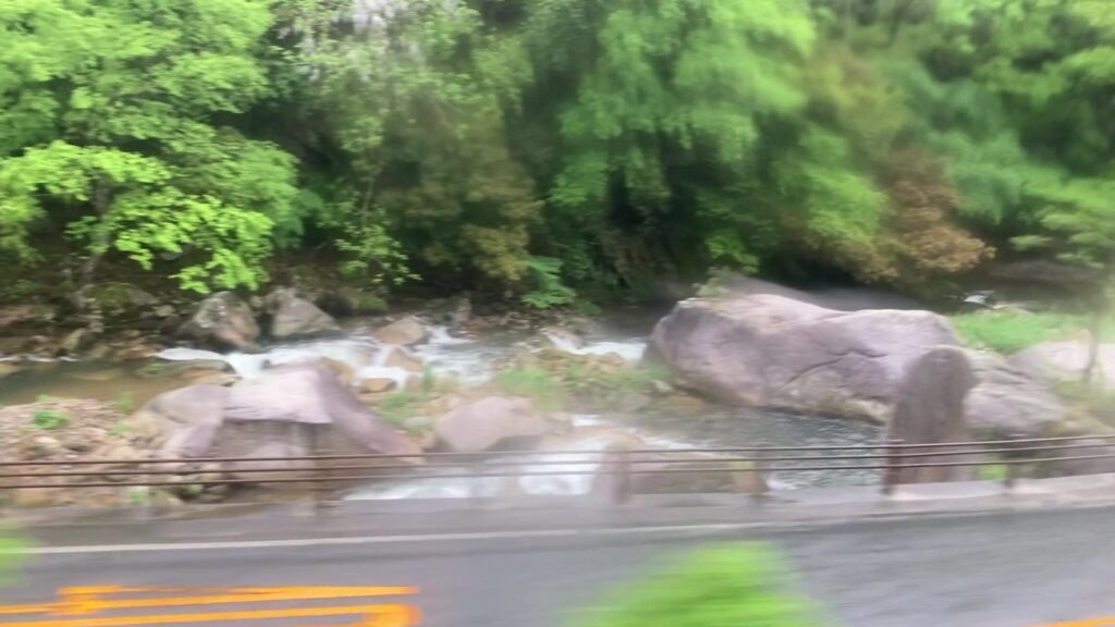 石霞渓の車窓(上石見・生山駅間)