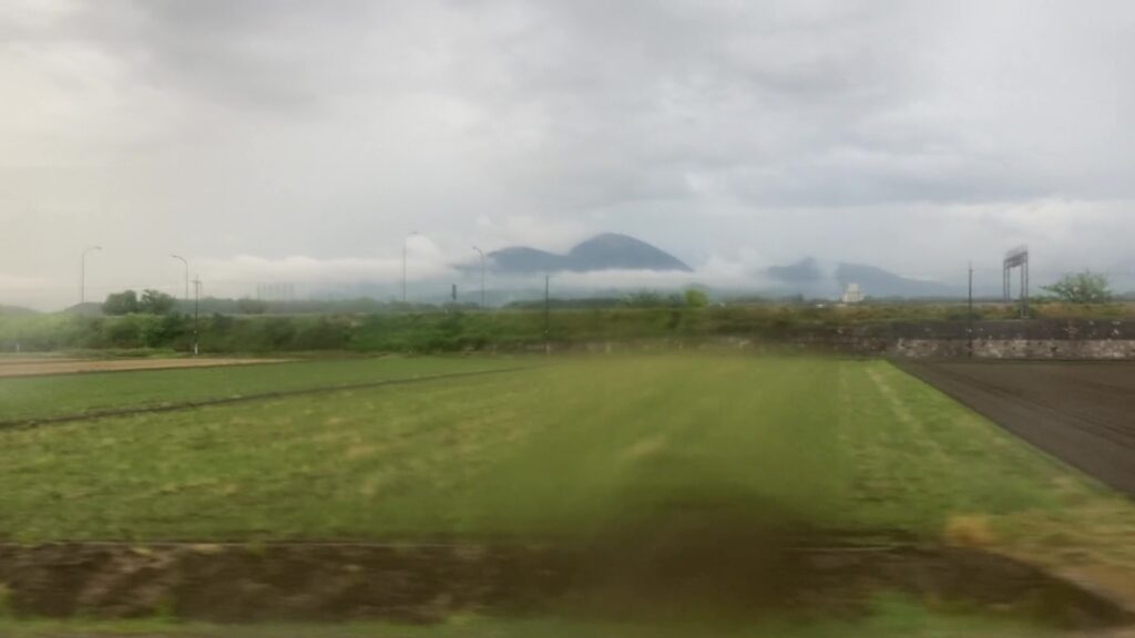 大山の車窓(岸本・伯耆大山駅間)