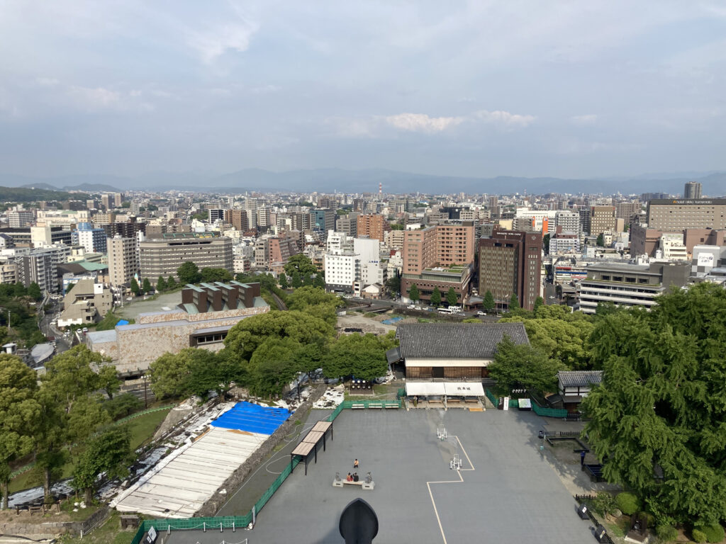 天守閣最上階からの景色