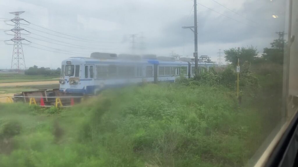 筑前山家駅に保存された西鉄の路面電車①