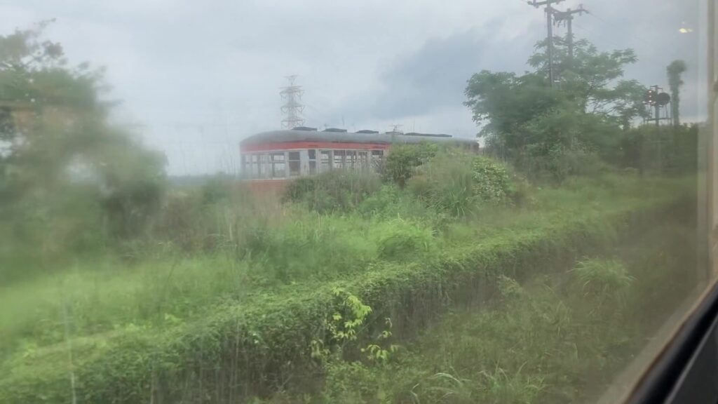 筑前山家駅に保存された西鉄の路面電車②