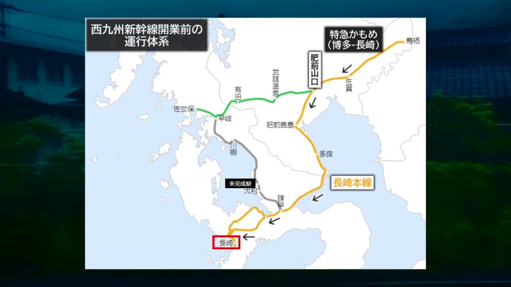 西九州新幹線開業前の運行体系